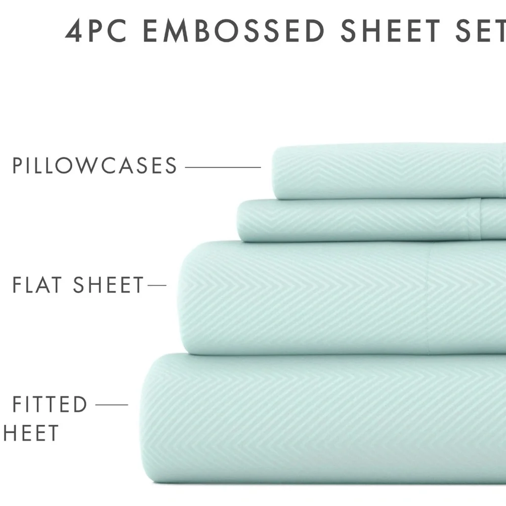 Light Blue Bed Sheet Set - Premium Soft Bedding